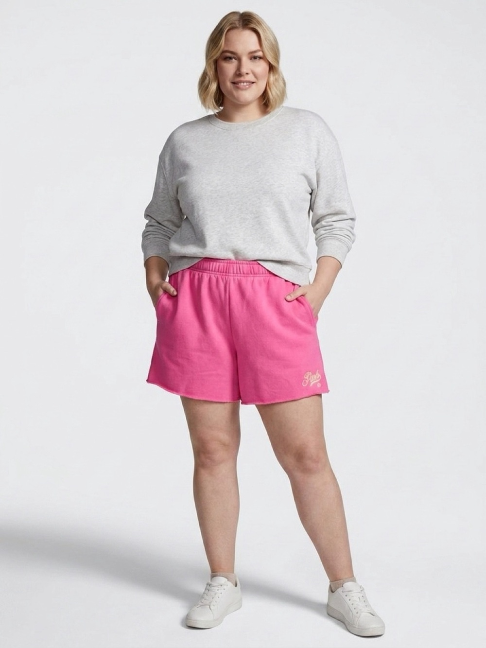 PINK Victoria's Secret Hot Pink Athletic Lounge Shorts Large-NWT